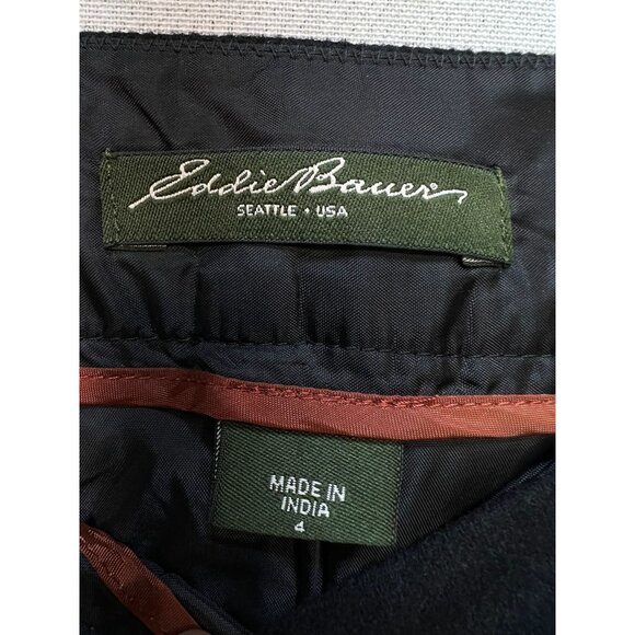 Eddie Bauer Women's Wool Straight & Pencil Skirt Mercer Fit Size 4 Black Stretch - Picture 3 of 11
